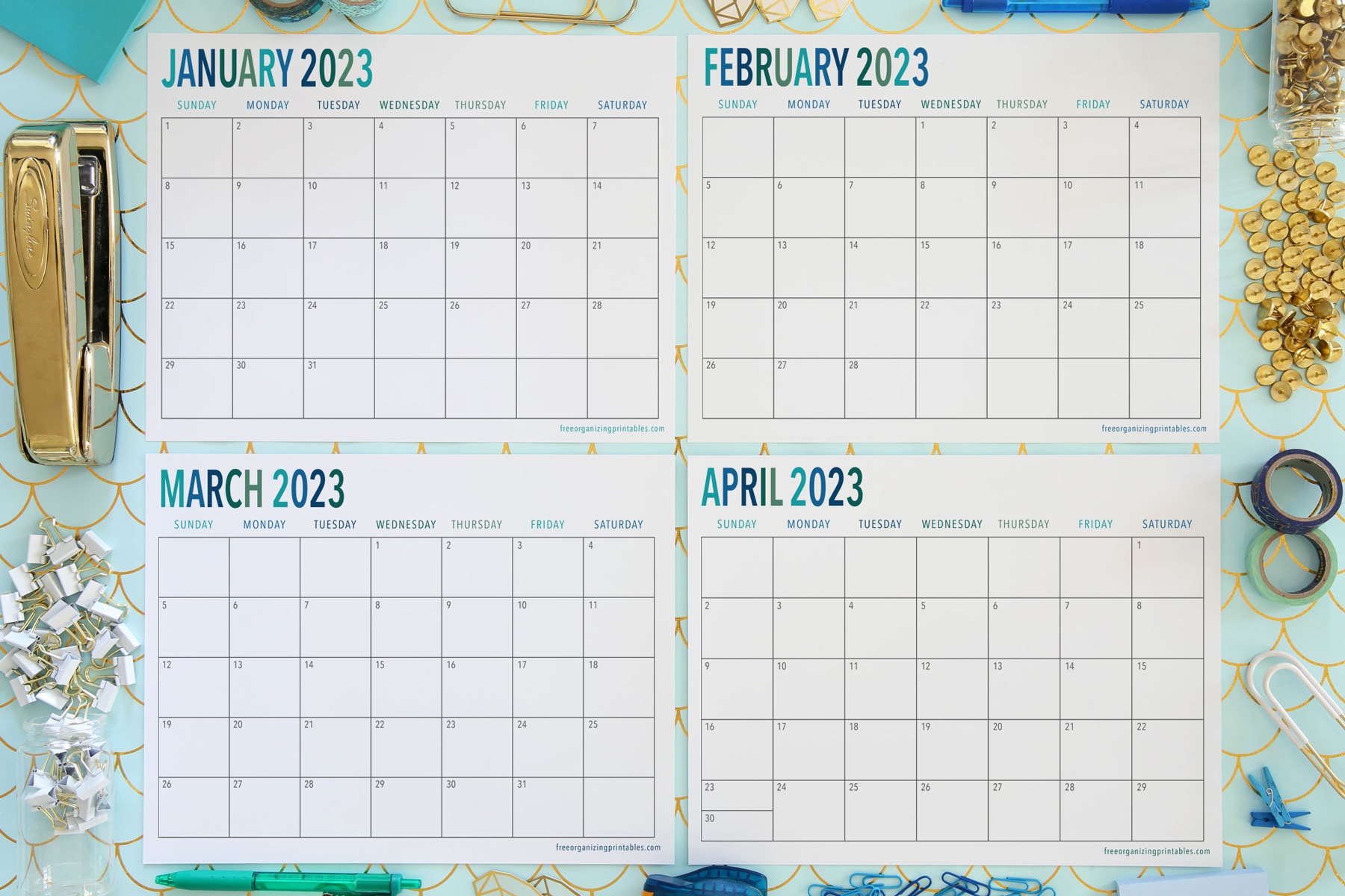 Free Printable Calendar 2023 Free Organizing Printables Free Printable Calendar 2023 Free Organizing Printables