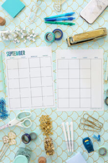 Free Printable 2 Page Blank Monthly Calendar 2025
