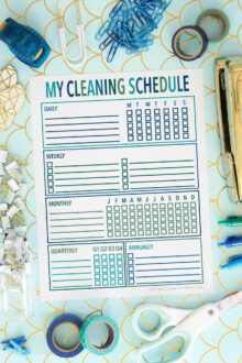 Free Printable House Cleaning Schedule &amp; Cleaning Checklist
