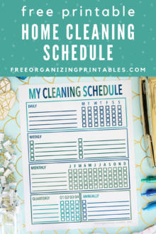 Free Printable House Cleaning Schedule &amp; Cleaning Checklist