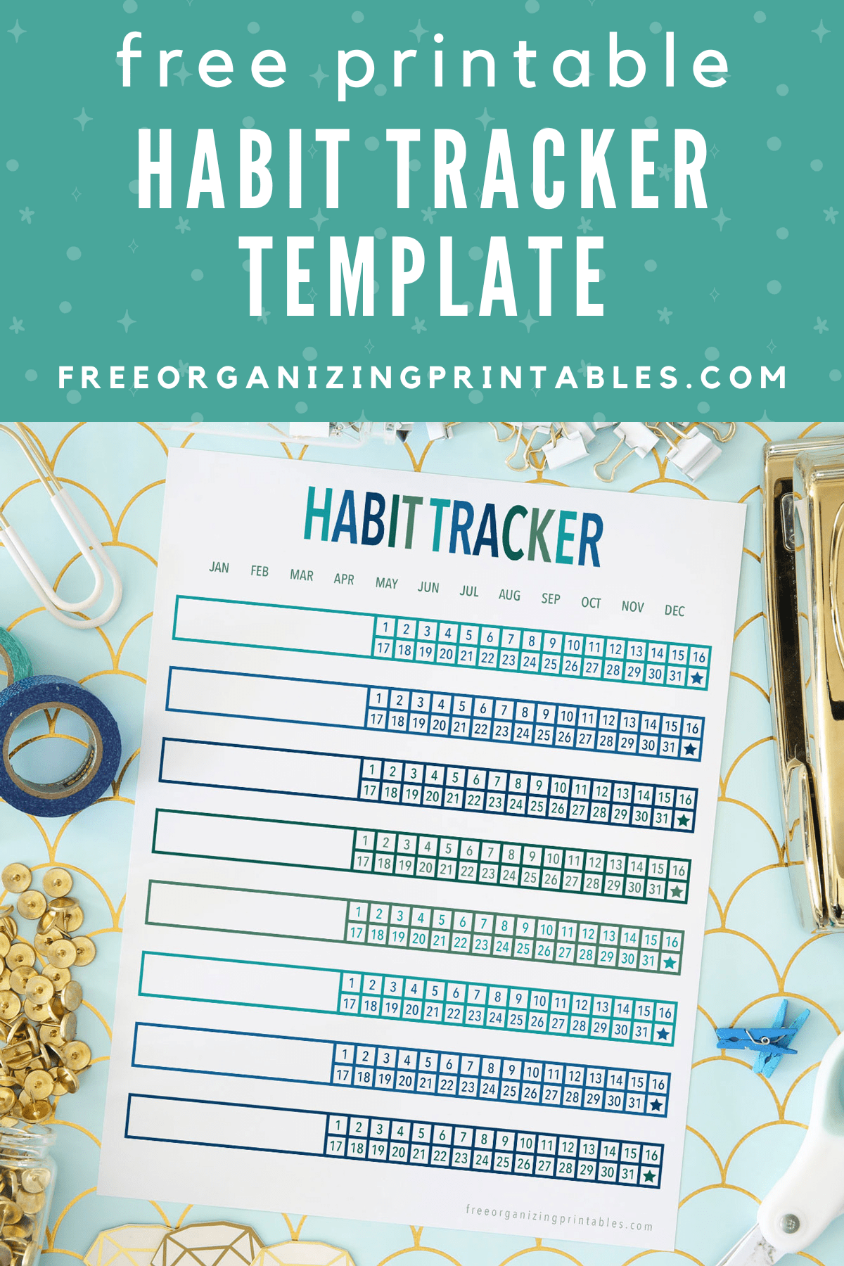 Free Habit Tracker Printable | Free Organizing Printables