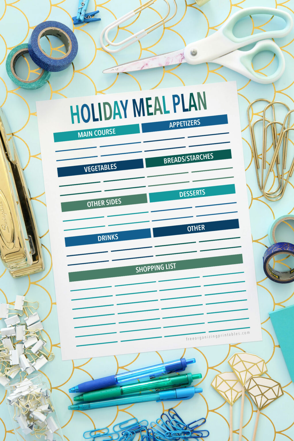 Free Printable Holiday Menu Planner | Free Organizing Printables