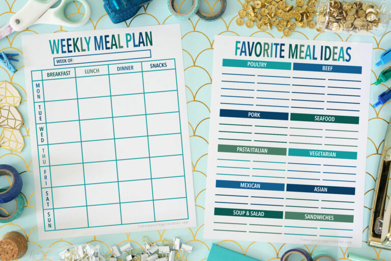 Free Meal Plan Printables (and 150+ Easy Dinner Ideas!)