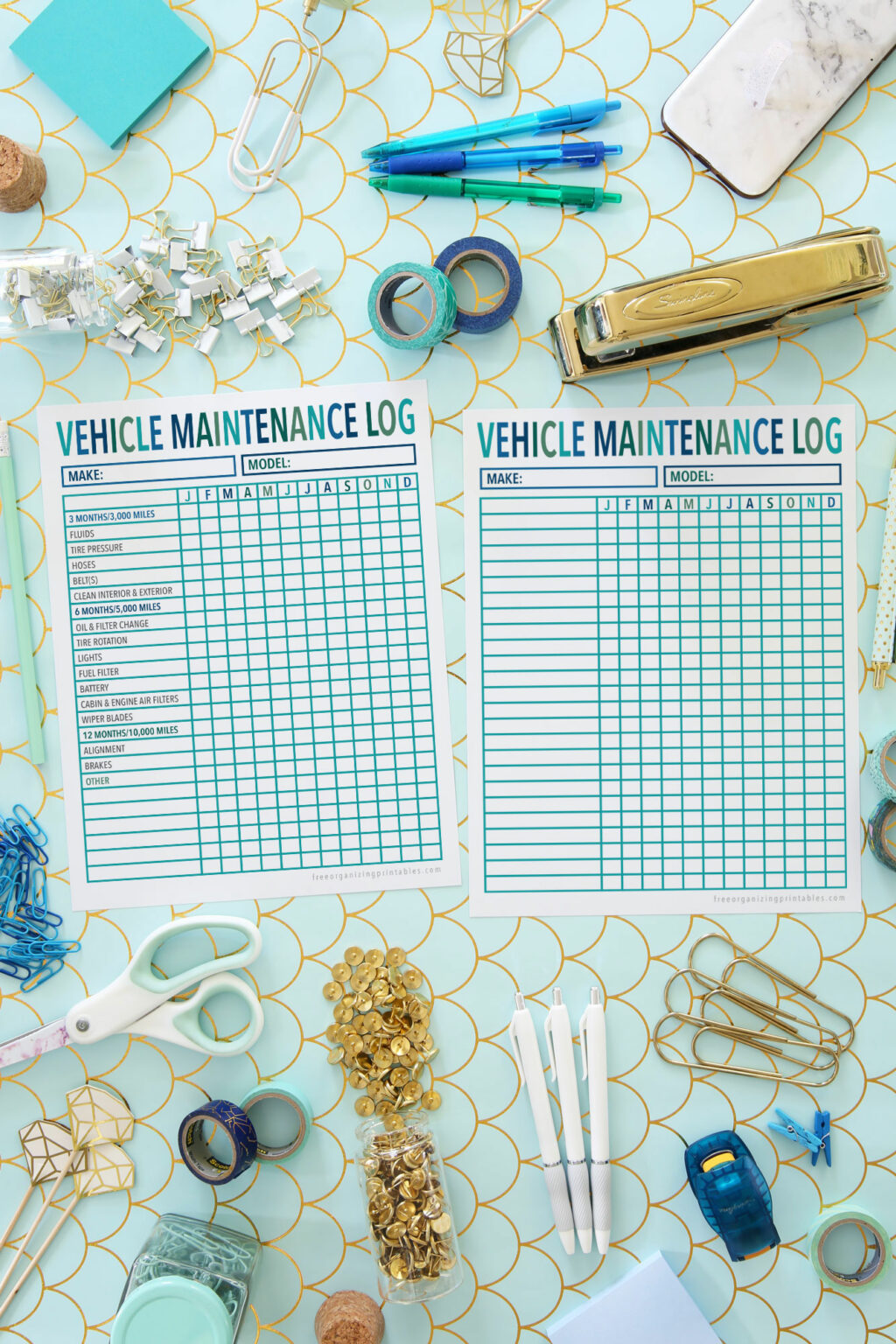 Vehicle Maintenance Log Printable | Free Organizing Printables