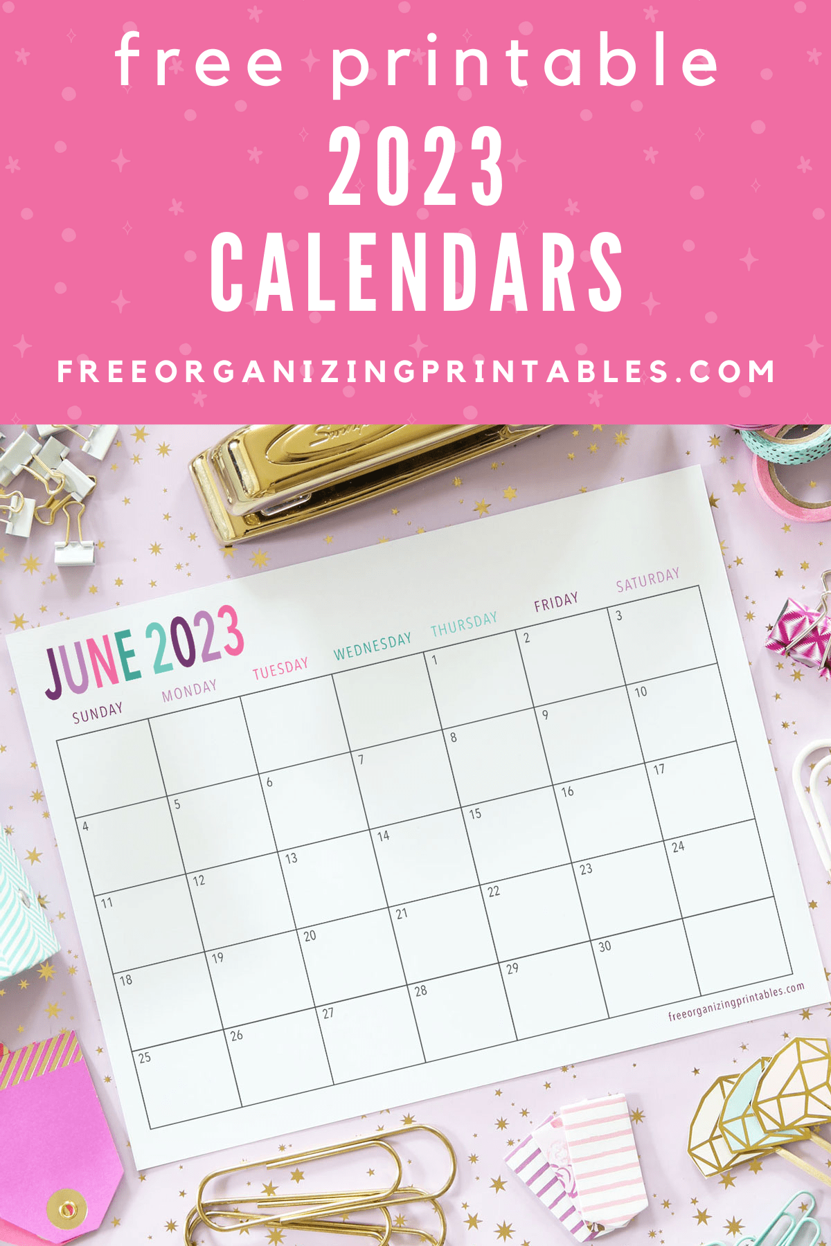 Free Printable Calendar 2023 | Free Organizing Printables