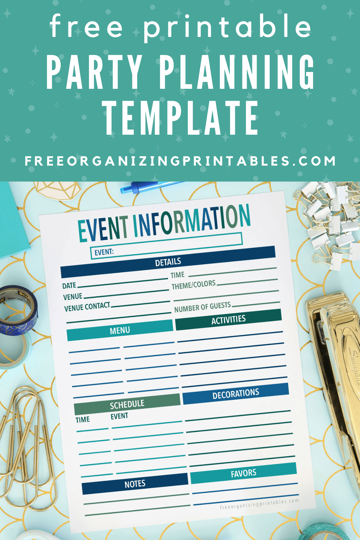 Free Printable Event Planning Template