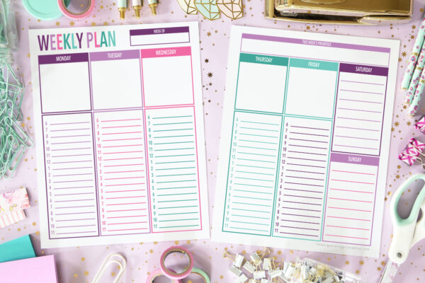 5+ Free Printable Weekly Planner Templates