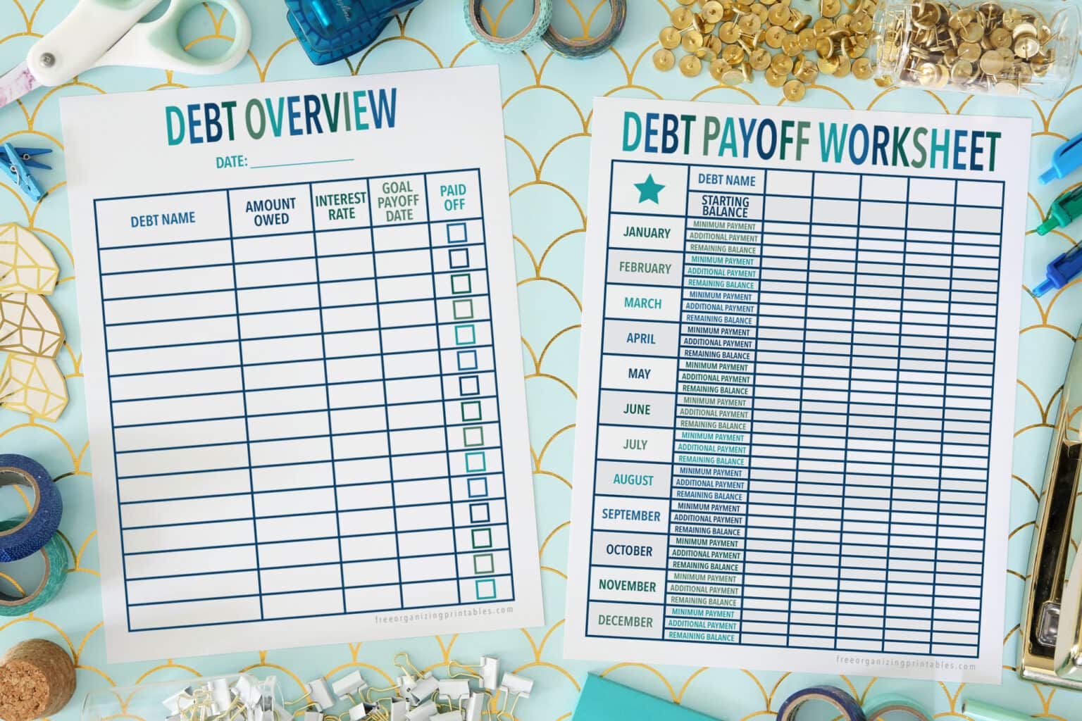 Free Printable Debt Payoff Planner | Free Organizing Printables