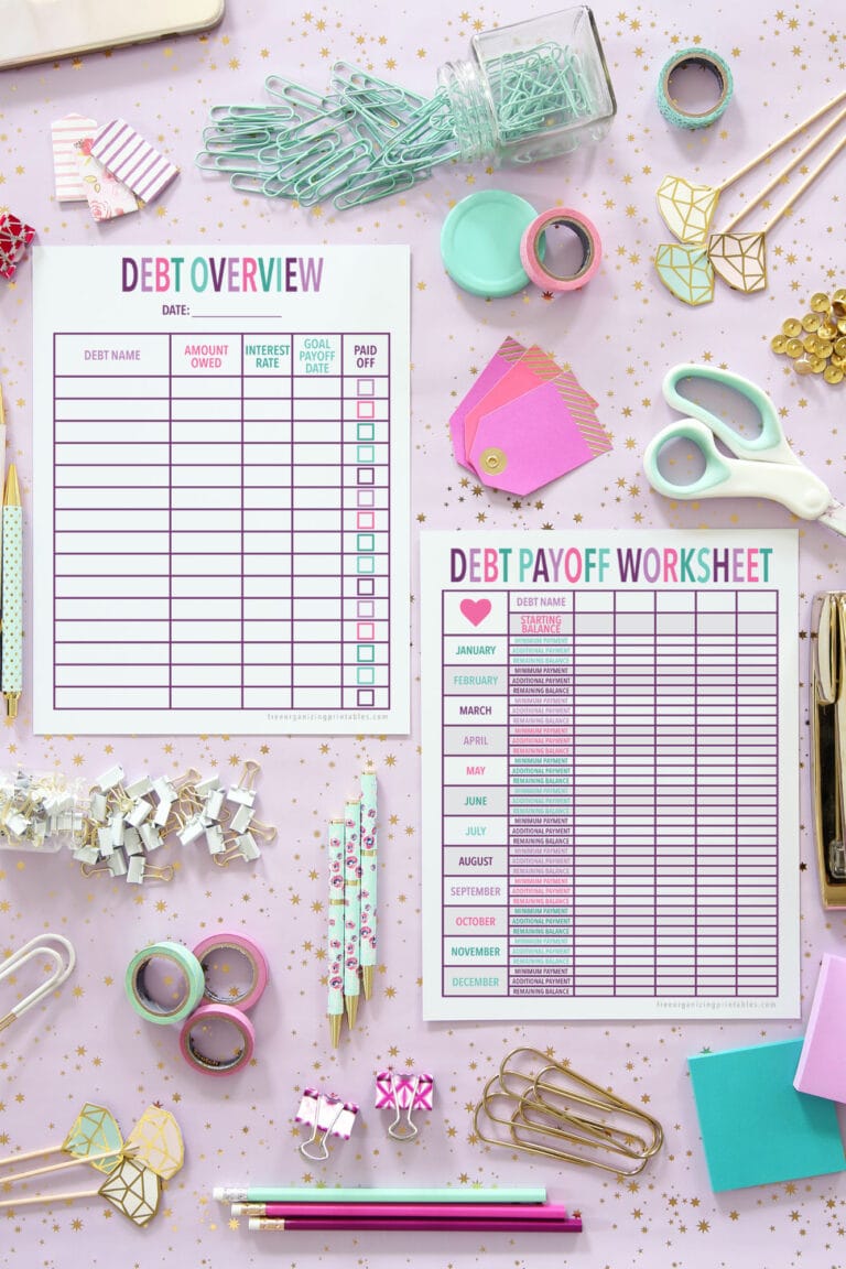 Free Printable Debt Payoff Planner | Free Organizing Printables